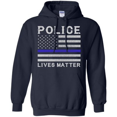 Police Lives Matter-T-Shirt & Hoodie-Pullover Hoodie-Navy