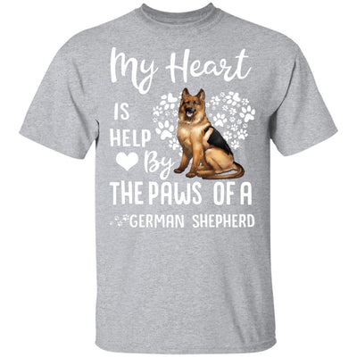 My Heart Is Held By The Paws Of A German Shepherd Lover-T-Shirt & Hoodie-Classic T-Shirt-Sport Grey