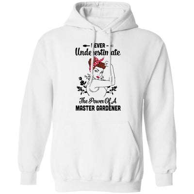 Never Underestimate Master Gardener Funny-T-Shirt & Tank Top-Pullover Hoodie-White
