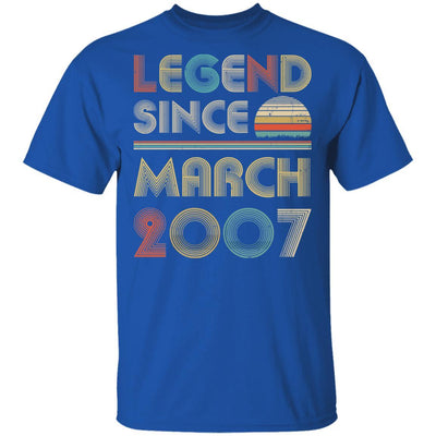 Legend Since March 2007 Vintage 14th Birthday Gifts-T-Shirt & Hoodie-Classic T-Shirt-Royal