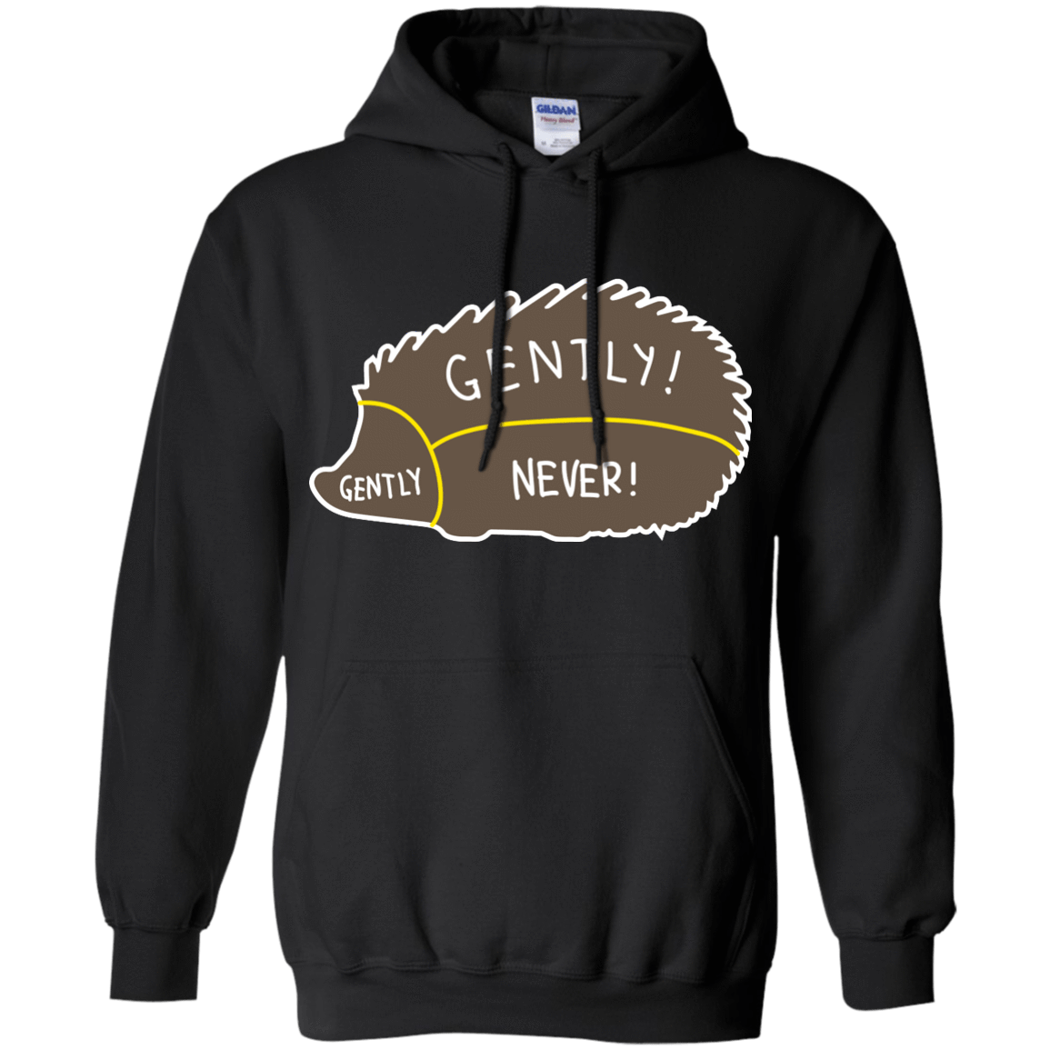 Proper way to pet a Hedgehog lover-T-Shirt & Hoodie-Pullover Hoodie-Black