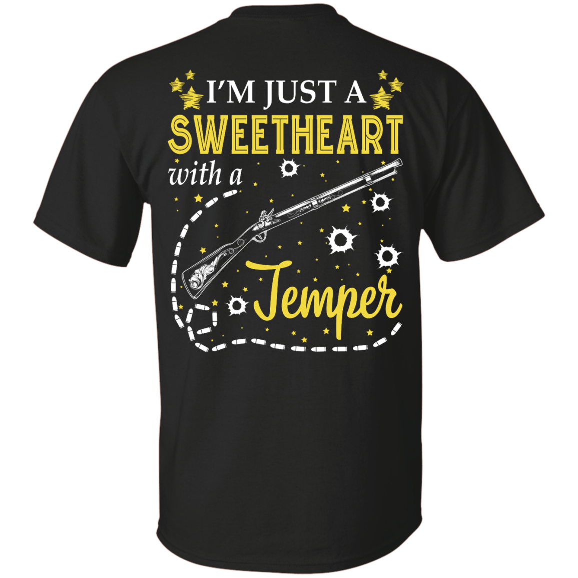 I'm Just A Sweetheart With A Temper-T-Shirt & Tank Top-Classic T-Shirt-Black