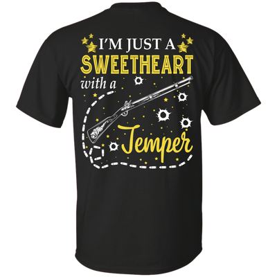 I'm Just A Sweetheart With A Temper-T-Shirt & Tank Top-Classic T-Shirt-Black