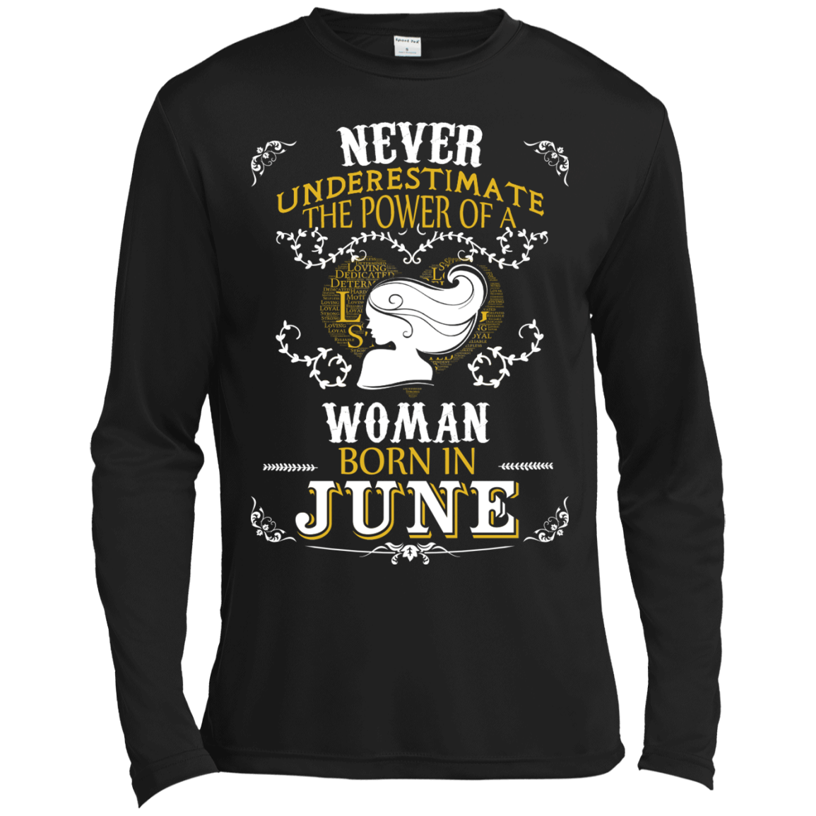 A Woman Born In JUNE-T-Shirt & Hoodie-Long Sleeve T-Shirt-Black