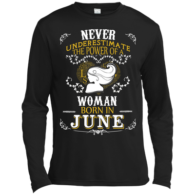 A Woman Born In JUNE-T-Shirt & Hoodie-Long Sleeve T-Shirt-Black