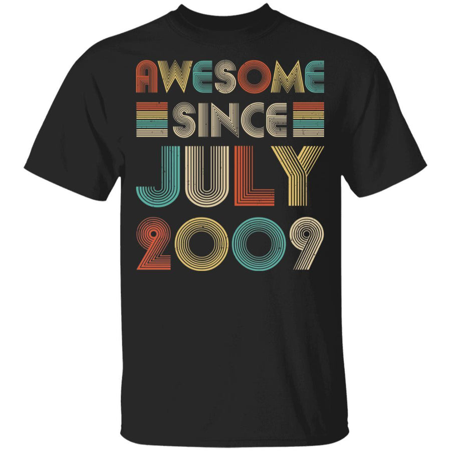 Awesome Since July 2009 Vintage 12th Birthday Gifts Youth-Youth Shirt-Youth T-Shirt-Black