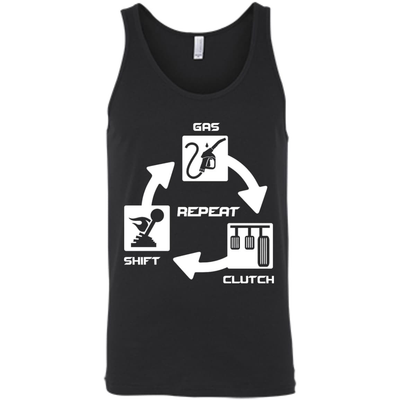 Gas Clutch Shift Repeat-T-Shirt & Hoodie-Unisex Tank-Black