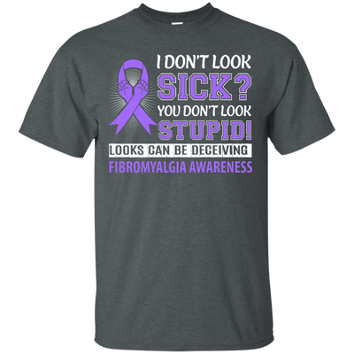 I Don't Look Sick Fibromyalgia Awareness-T-Shirt & Hoodie-Classic T-Shirt-Dark Heather