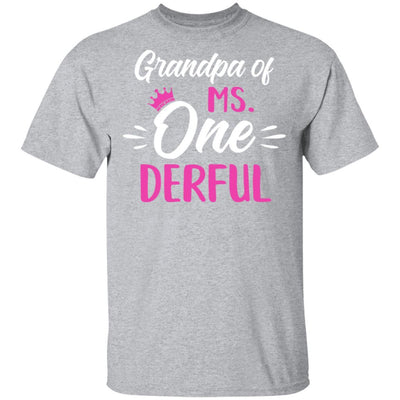 Grandpa Of Ms Onederful 1st Birthday Party Costumes Gifts-T-Shirt & Hoodie-Classic T-Shirt-Sport Grey