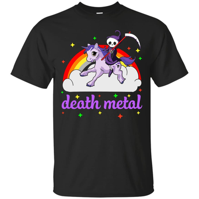 Death Metal Rocker Unicorn-T-Shirt & Hoodie-Classic T-Shirt-Black