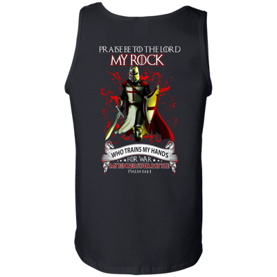 Praise The Lord My Rock Who Trains My Hands For War-T-Shirt & Hoodie-Unisex Tank-Black