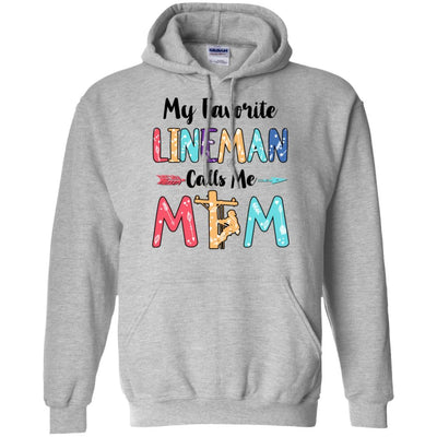 My Favorite Lineman Calls Me Mom Mothers Day Gift-T-Shirt & Hoodie-Pullover Hoodie-Sport Grey