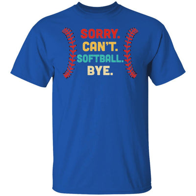 Sorry Can't Softball Bye Cool Softball Lovers Vintage Gift-T-Shirt & Hoodie-Classic T-Shirt-Royal