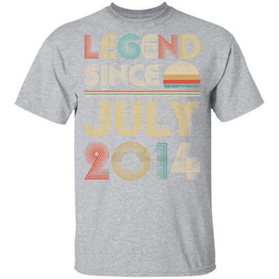 Legend Since July 2014 Vintage 7th Birthday Gifts Youth-Youth Shirt-Youth T-Shirt-Sport Grey