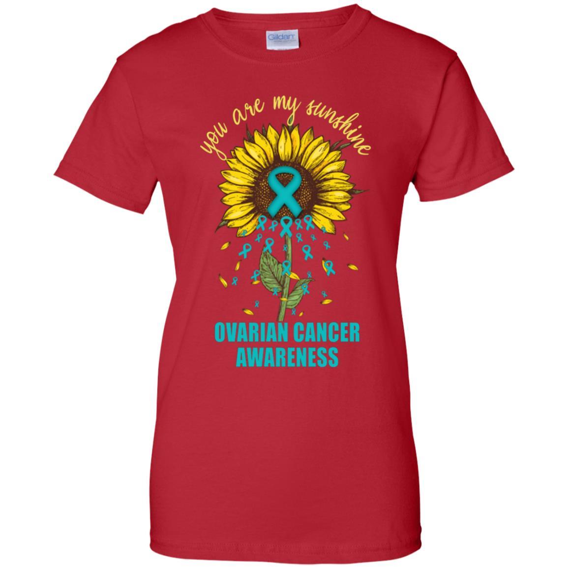 You Are My Sunshine Ovarian Cancer Awareness-T-Shirt & Hoodie-Women's T-Shirt-Red