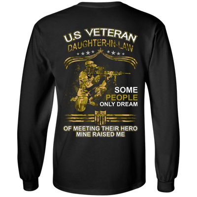 U.S. Veteran Daughter-in-law Some People Only Dream Of Meeting-T-Shirt & Hoodie-Long Sleeve T-Shirt-Black
