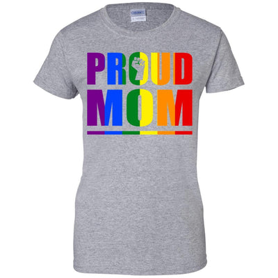 Proud Mom Lesbian Pride Month LGBT-T-Shirt & Hoodie-Women's T-Shirt-Sport Grey