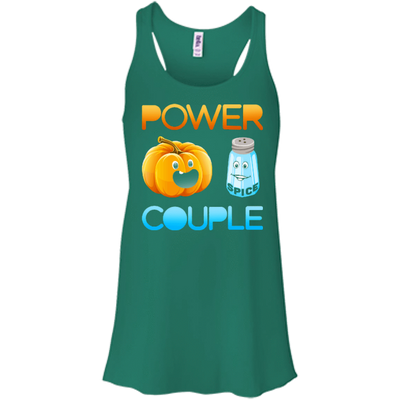 Pumpkin Spice Power Couple Halloween-T-Shirt & Hoodie-Women's Flowy Racerback Tank-Kelly