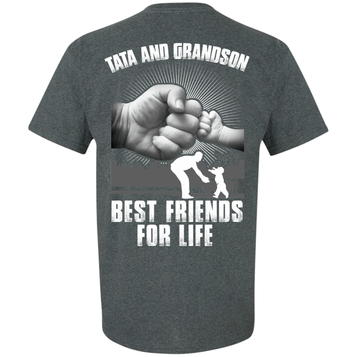 Tata And Grandson Best Friends For Life-T-Shirt & Hoodie-Classic T-Shirt-Dark Heather