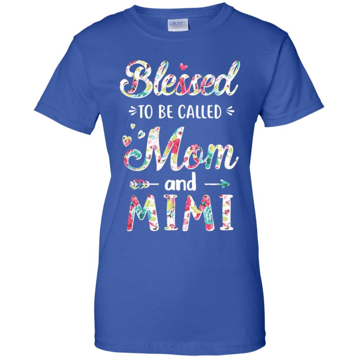 Mothers Day Gifts Blessed To Be Called Mom And Mimi-T-Shirt & Hoodie-Women's T-Shirt-Royal