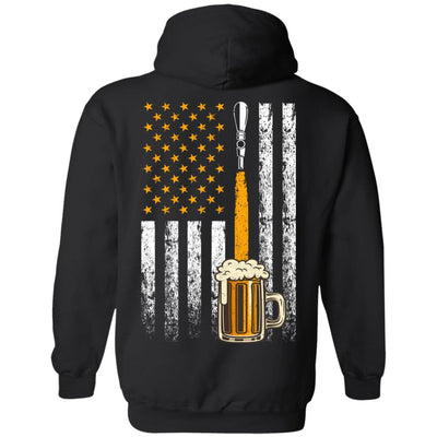 Craft Beer American Flag USA-T-Shirt & Hoodie-Pullover Hoodie-Black