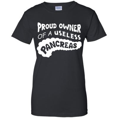 Proud Owner Of A Useless Pancreas Diabetes-T-Shirt & Hoodie-Women's T-Shirt-Black