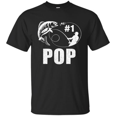 #1 Pop Fishing Fisherman Best Fathers Day Gift-T-Shirt & Hoodie-Classic T-Shirt-Black