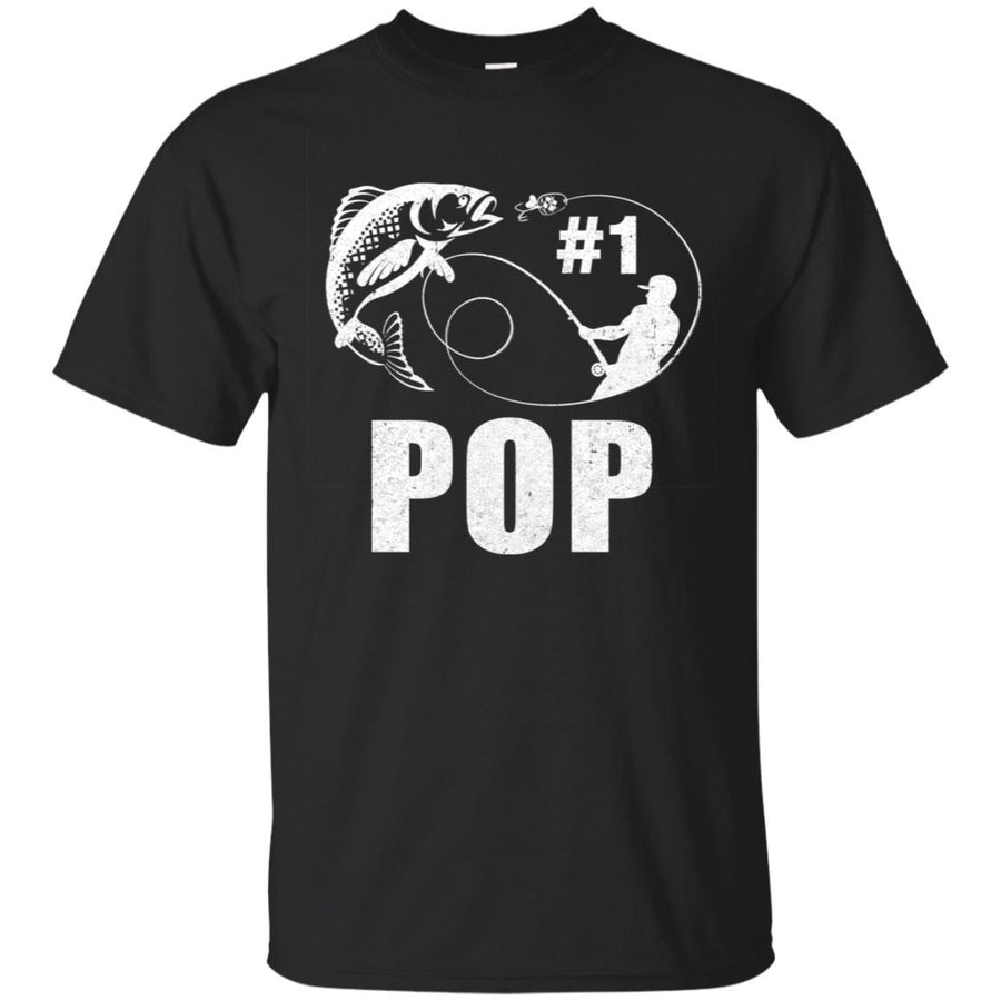 #1 Pop Fishing Fisherman Best Fathers Day Gift-T-Shirt & Hoodie-Classic T-Shirt-Black