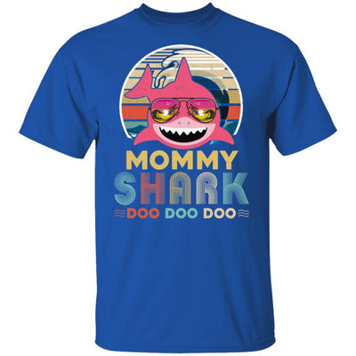 Retro Vintage Mommy Shark Doo Doo Doo-T-Shirt & Hoodie-Classic T-Shirt-Royal