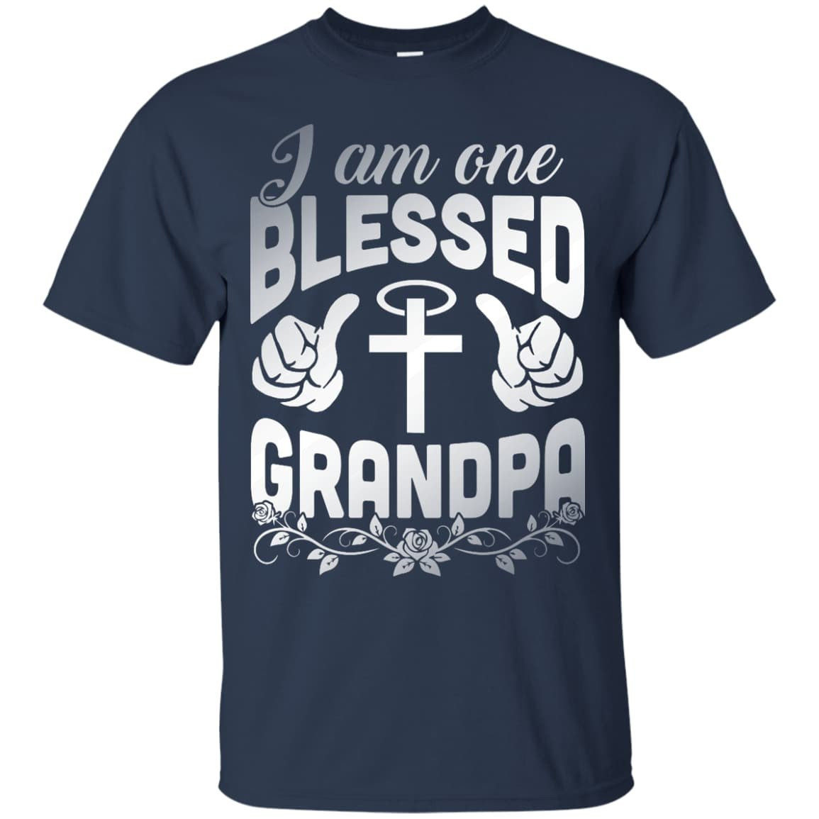 I Am One Blessed Grandpa-T-Shirt & Hoodie-Classic T-Shirt-Navy