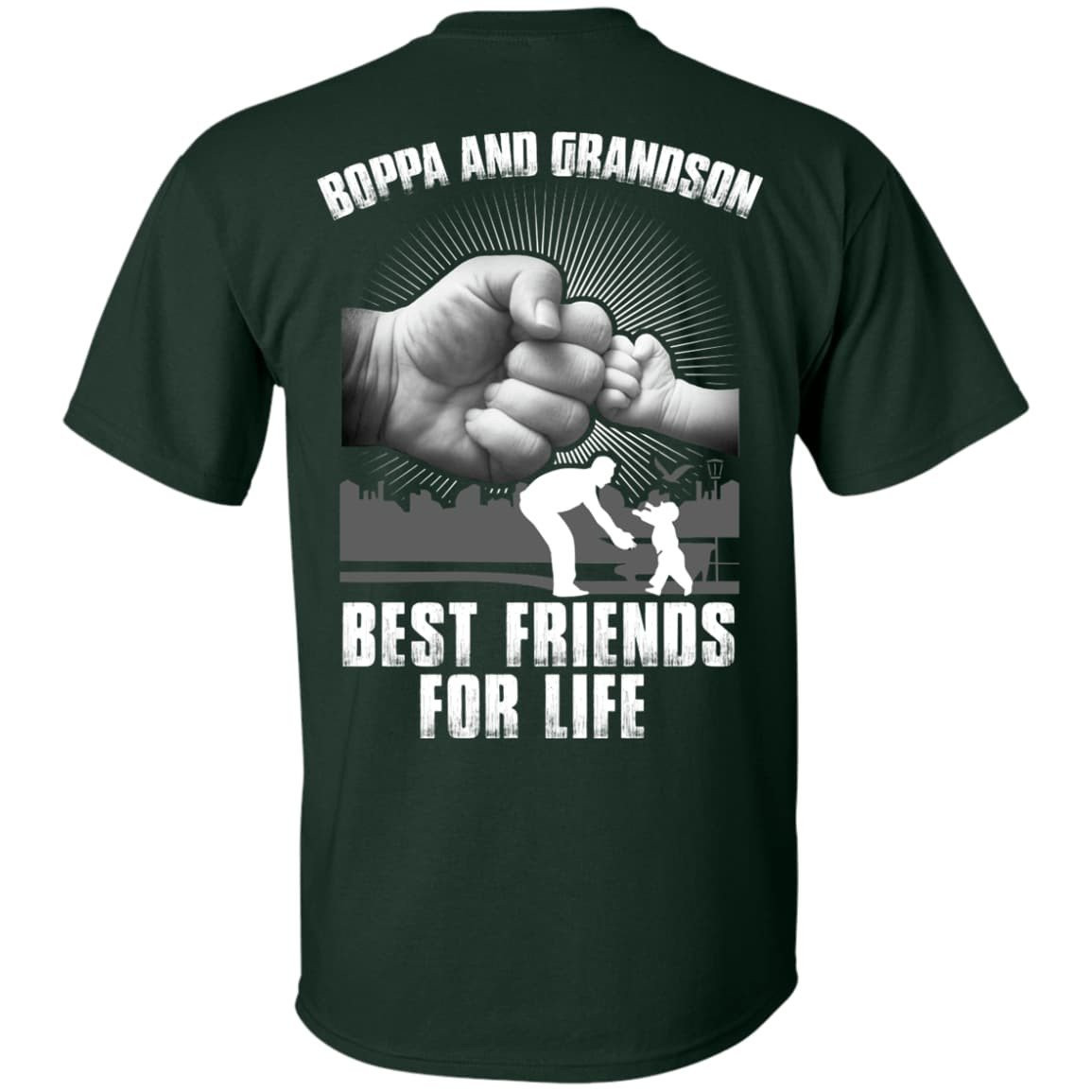 Boppa And Grandson Best Friends For Life-T-Shirt & Hoodie-Classic T-Shirt-Forest Green