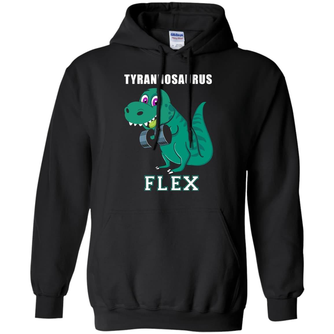 Dinosaur Lifting-T-Shirt & Hoodie-Pullover Hoodie-Black