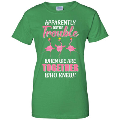 Apparently We're Trouble When We Are Together Flamingo-T-Shirt & Hoodie-Women's T-Shirt-Irish Green