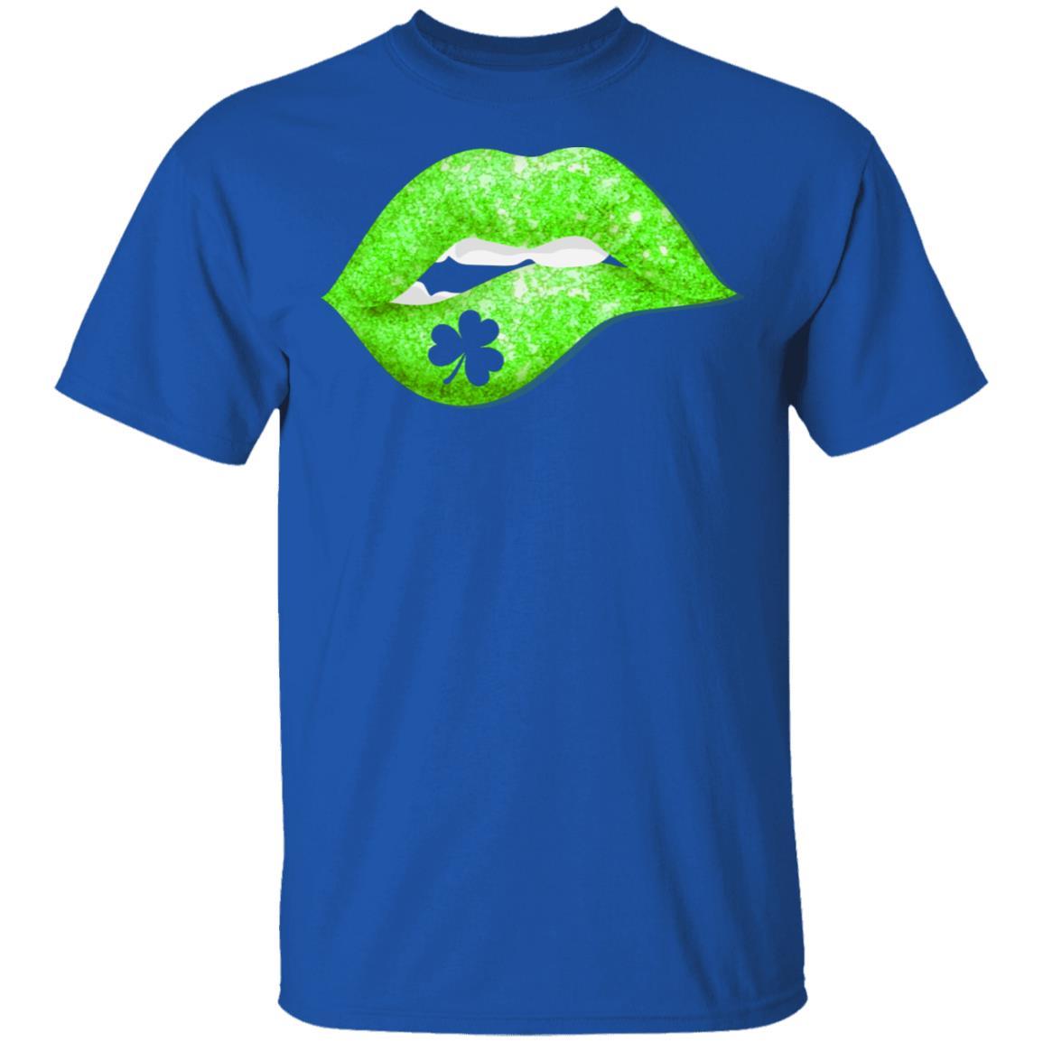 Kiss Me I'm Irish Lips St Patricks Day-T-Shirt & Hoodie-Classic T-Shirt-Royal