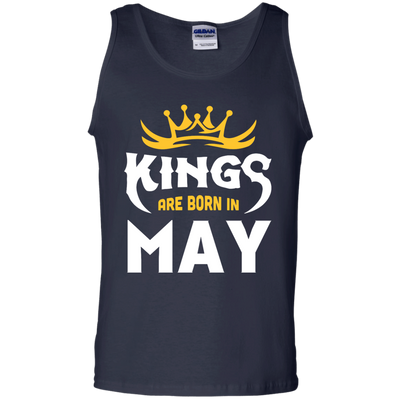 Kings Are Born In May-T-Shirt & Hoodie-Unisex Tank-Navy