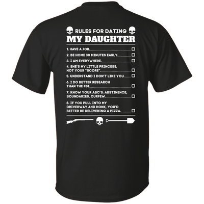 Rules For Dating My Daughter Funny-T-Shirt & Hoodie-Classic T-Shirt-Black