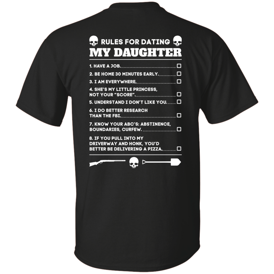 Rules For Dating My Daughter Funny-T-Shirt & Hoodie-Classic T-Shirt-Black