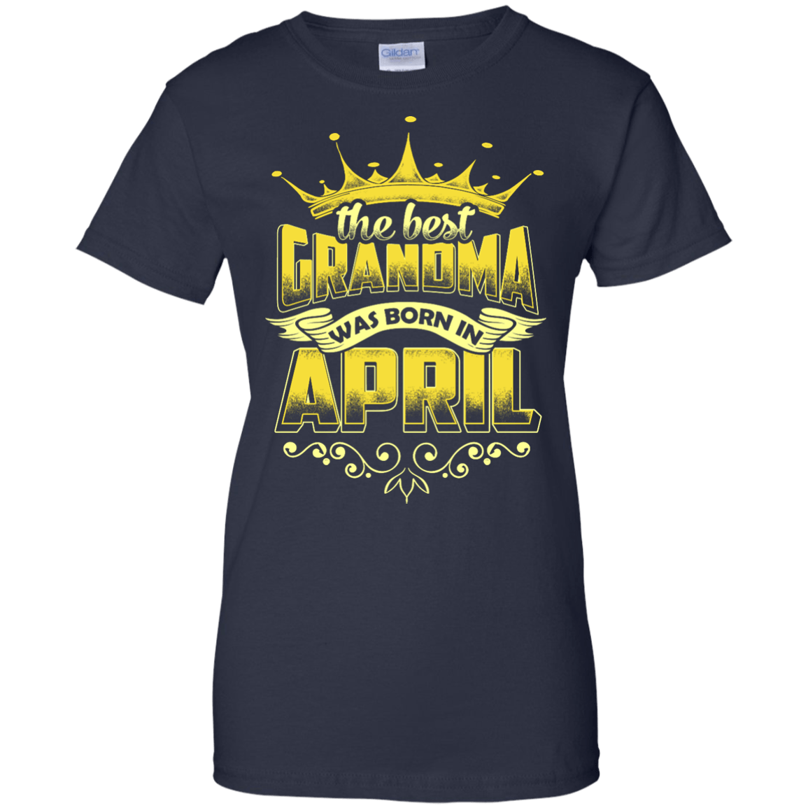 The Best Grandma Was Born In April-T-Shirt & Hoodie-Women's T-Shirt-Navy