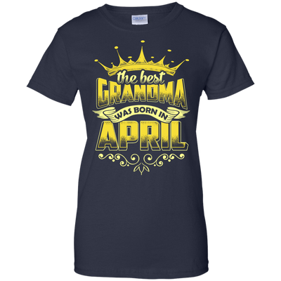 The Best Grandma Was Born In April-T-Shirt & Hoodie-Women's T-Shirt-Navy