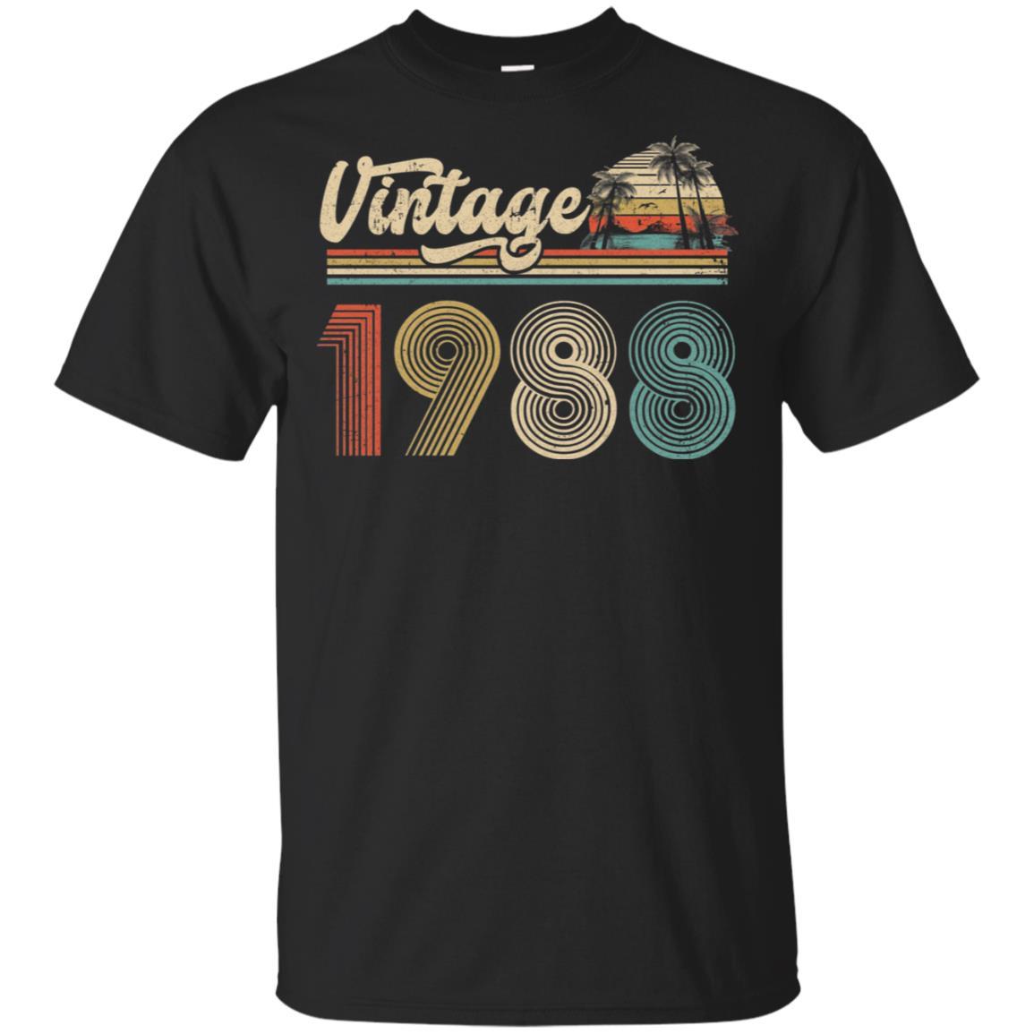 33th Birthday Gift Vintage 1988 Classic-T-Shirt & Hoodie-Classic T-Shirt-Black