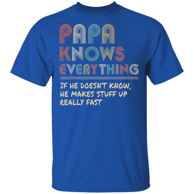 Papa Know Everything Vintage Papa Father's Day Gift-T-Shirt & Hoodie-Classic T-Shirt-Royal