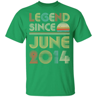 Legend Since June 2014 Vintage 7th Birthday Gifts Youth-Youth Shirt-Youth T-Shirt-Irish Green