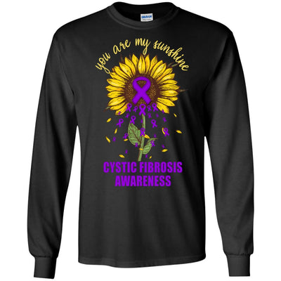 You Are My Sunshine Cystic Fibrosis Awareness-T-Shirt & Hoodie-Long Sleeve T-Shirt-Black