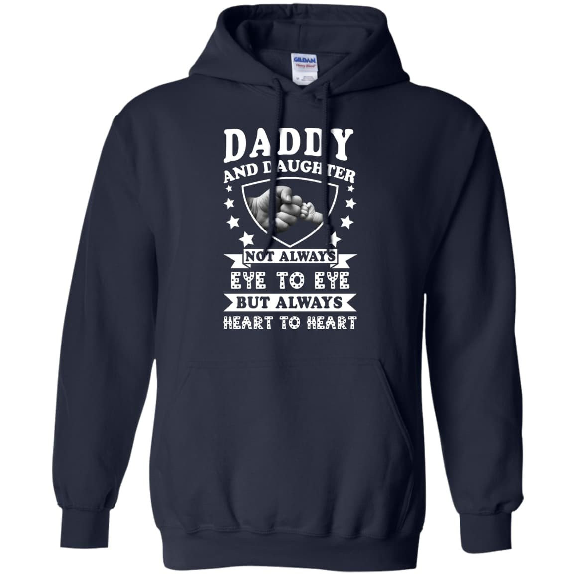 Daddy And Daughter Not Always Eye To Eye-T-Shirt & Hoodie-Pullover Hoodie-Navy