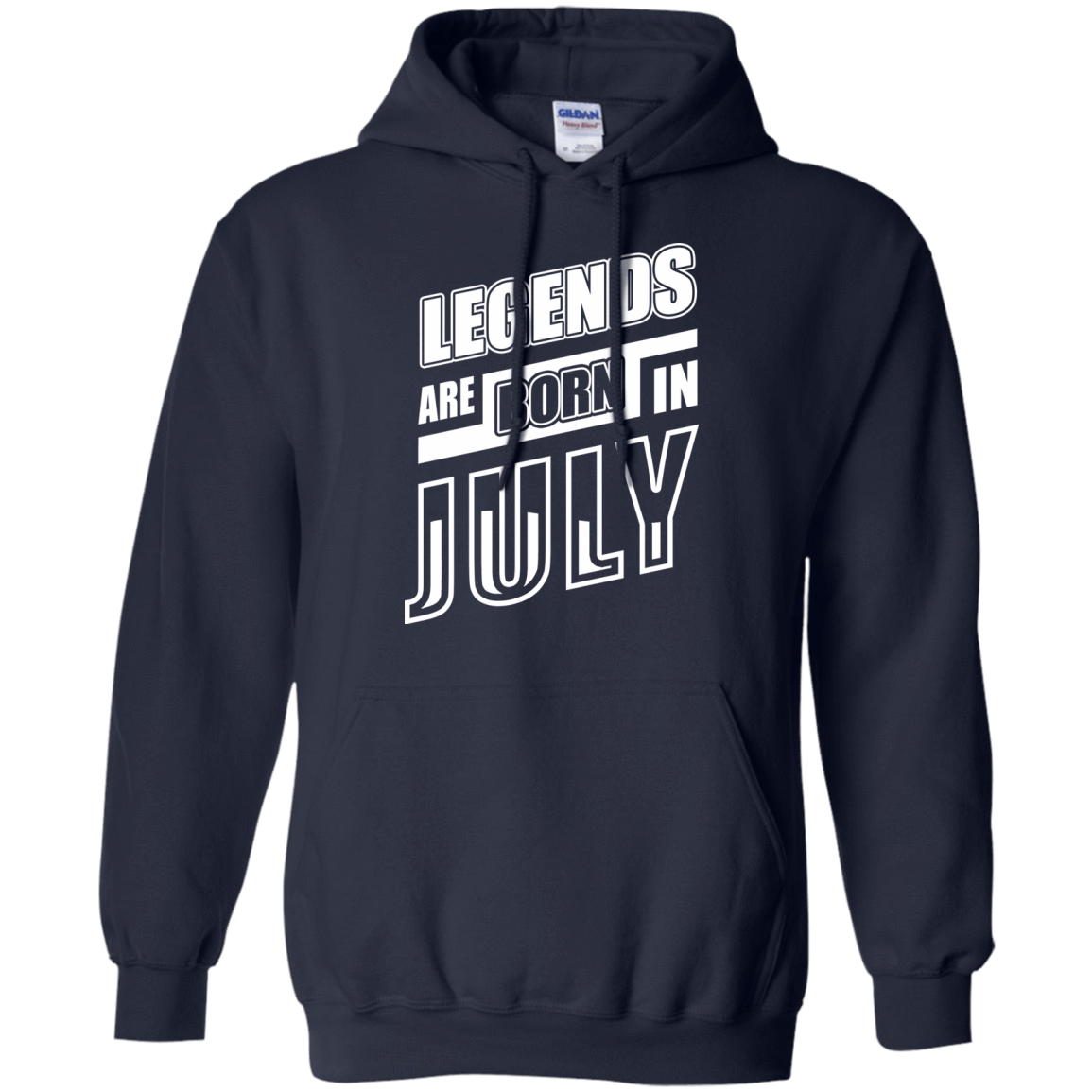Legends are born in JULY-T-Shirt & Hoodie-Pullover Hoodie-Navy