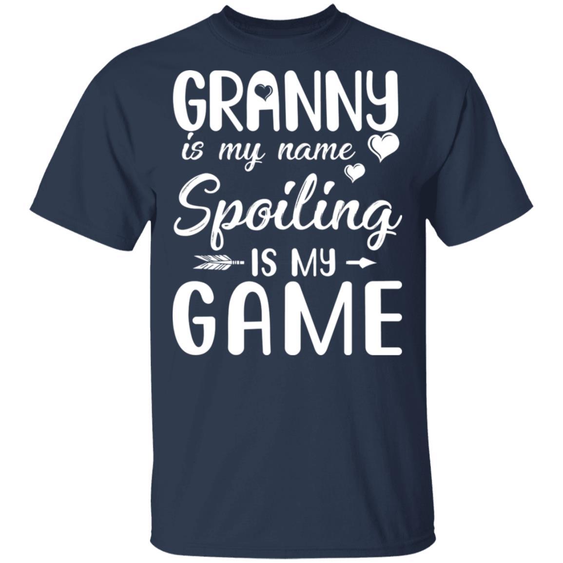 Granny Is My Name Spoiling Is My Game Funny Mothers Day-T-Shirt & Tank Top-Classic T-Shirt-Navy