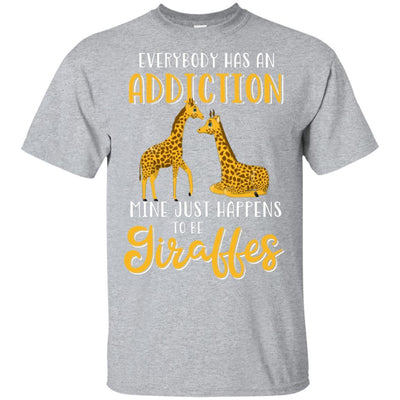 Everybody Has An Addiction Mine Just Happens To Be Giraffes-T-Shirt & Tank Top-Classic T-Shirt-Sport Grey