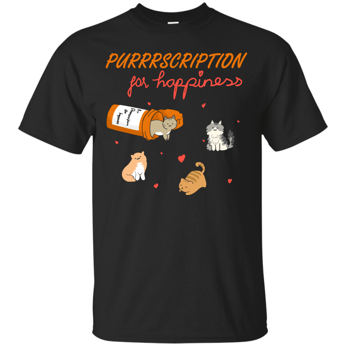 Purrrscription For Happiness-T-Shirt & Hoodie-Classic T-Shirt-Black