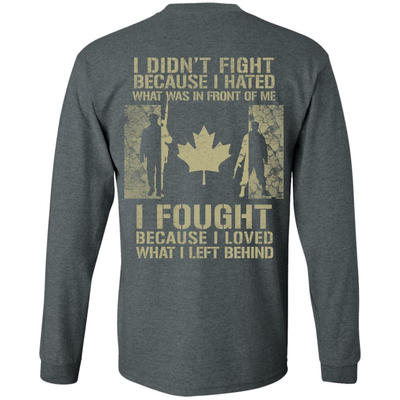 Canada Veteran Affairs-T-Shirt & Hoodie-Long Sleeve T-Shirt-Dark Heather
