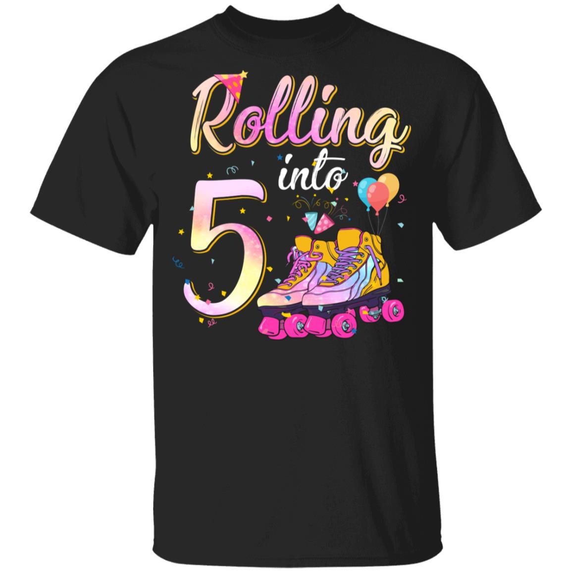 5 Years Old Birthday Girls Roller Skates 80's 5th Birthday Youth